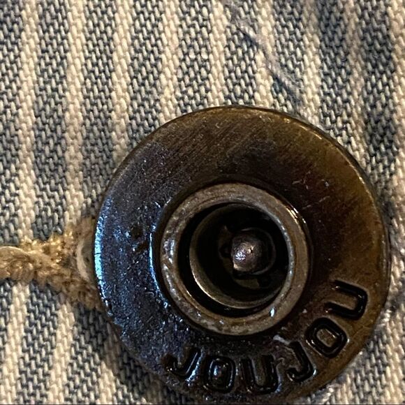 Jou Jou Denim Jacket Striped Jean Stretch Fabric Size M - Picture 8 of 16